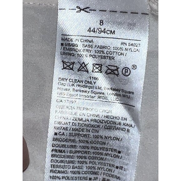 BANANA REPUBLIC Womens Lace Overlay Lined Sleeveless Peplum Top Sz 8 - Picture 10 of 10